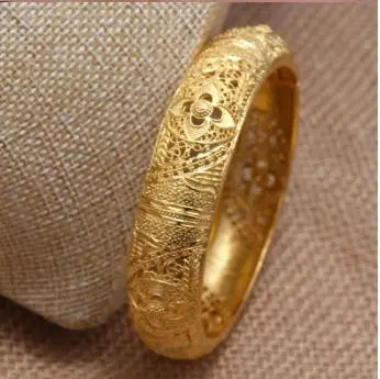 Bracciali color oro di Dubai per donne, bracciale etiope da sposa di Dubai, bracciale africano, gioielli arabi, bracciale con ciondoli dorati