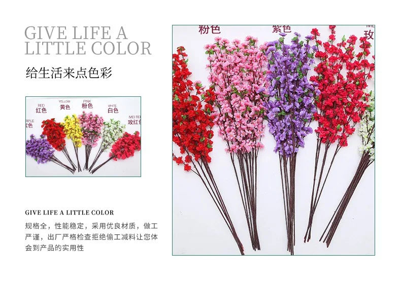 Adornos de melocotón artificiales para sala de estar, decoración de paisajismo de árbol falso de 65 cm, decoración de festival de flores falsas flexibles
