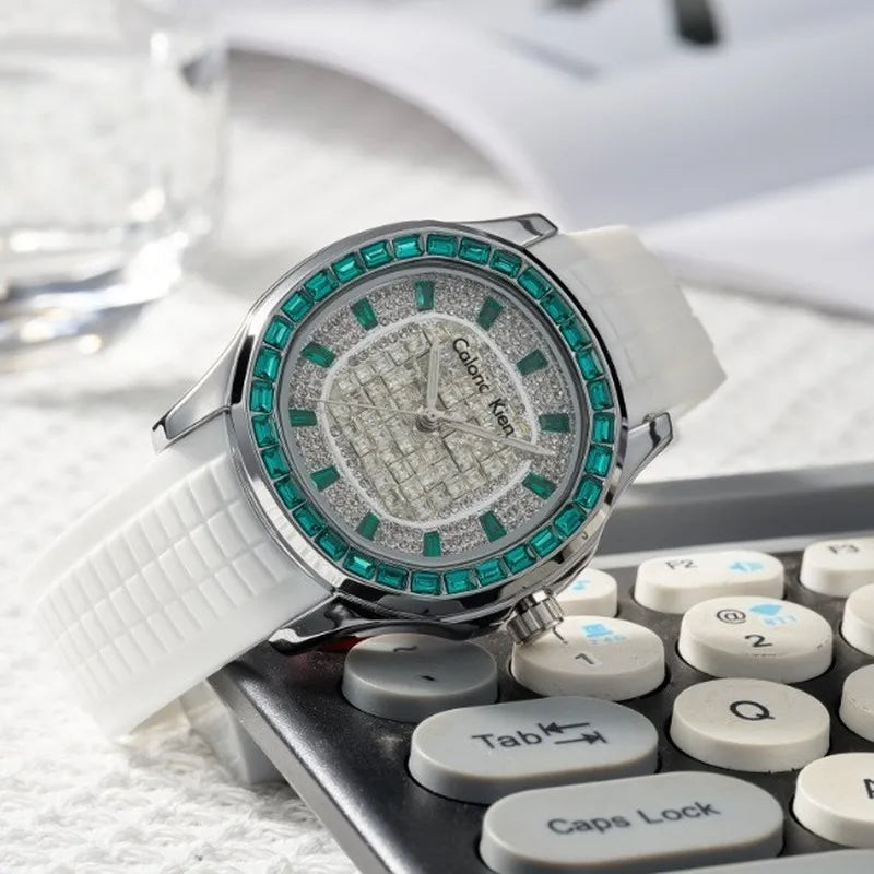 Orologio da Polso Meccanico di Lusso da Uomo con Diamanti, Impermeabile 100M, con Lancette Luminose e Funzione Data