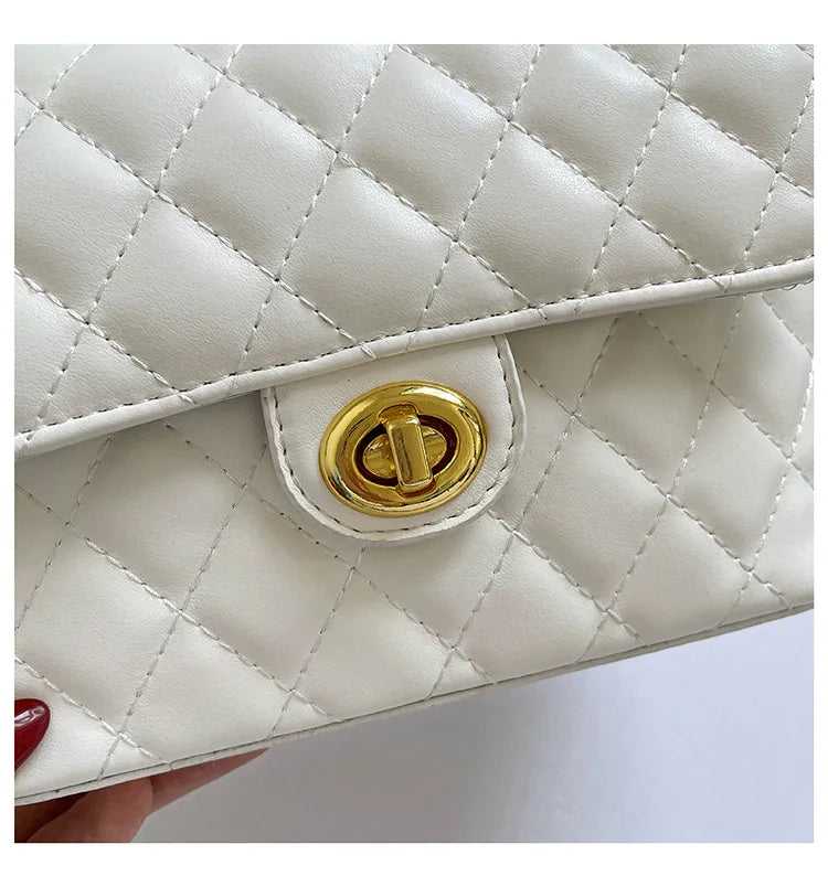 Borsa a Tracolla alla Moda con Catena, Stile Diamantato, Piccola Borsa a Spalla da Donna, Borsa di Lusso con Sensazione Elegante