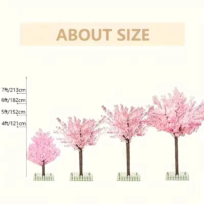 Albero di Ciliegio Artificiale Rosa 1,5m Fatto a Mano
