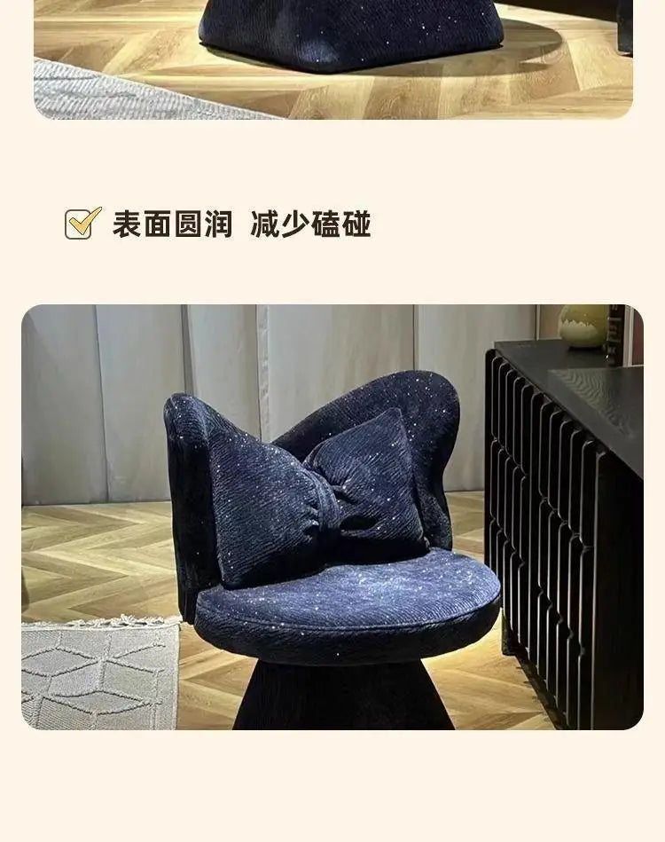 Light luxury dressing stool Simple makeup stool Internet celebrity master bedroom dressing chair Butterfly chair Back chair Rota