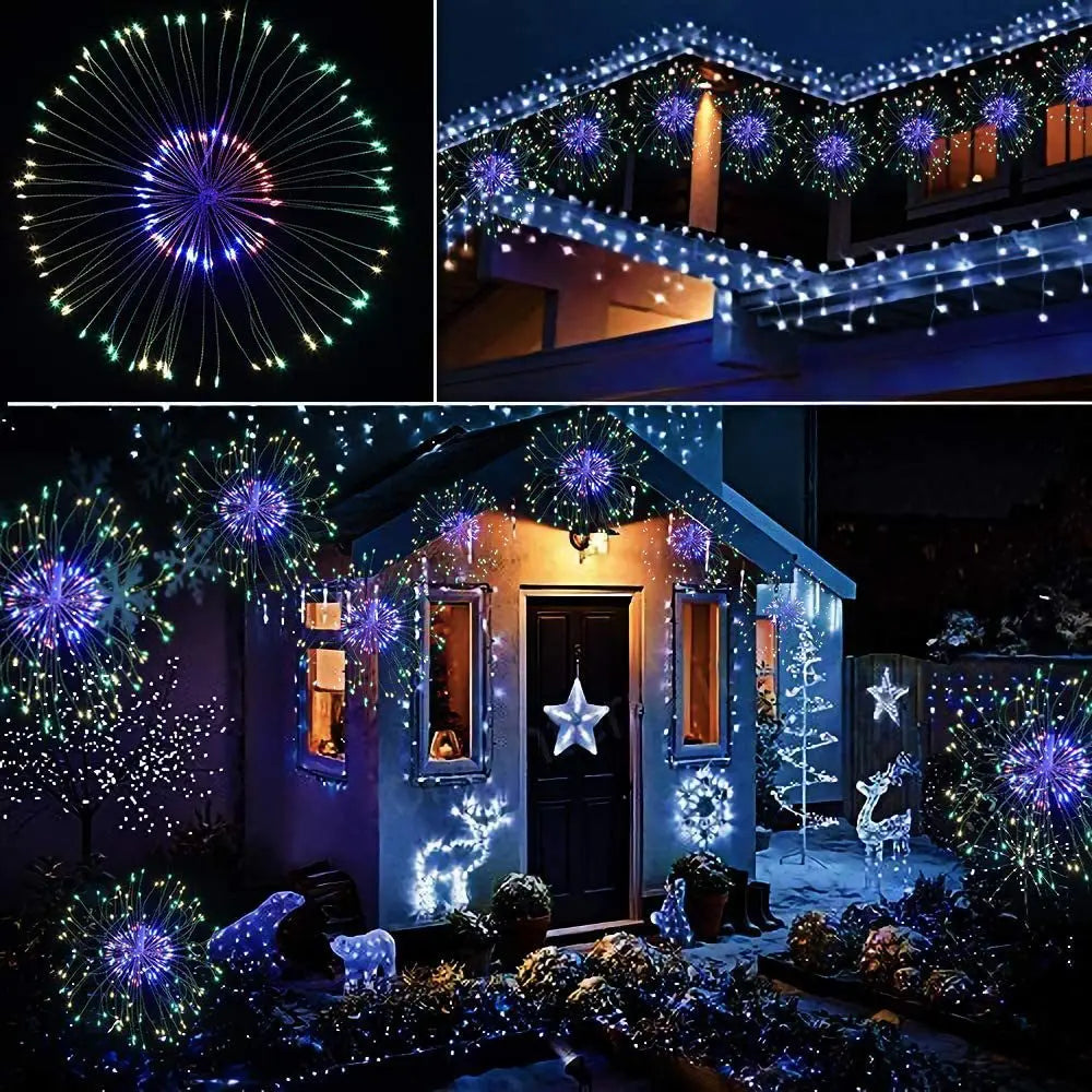 3/1pcs LED Solar Firework Lights Garden Decoration Fairy Lights Waterproof Outdoor Dandelion Lawn Lamp for Garden Lawn Decor