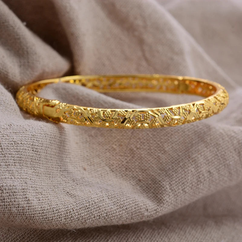 Bracciali Placcati Oro in Stile Dubai per Donne, Gioielli di Lusso per Matrimoni Arabi