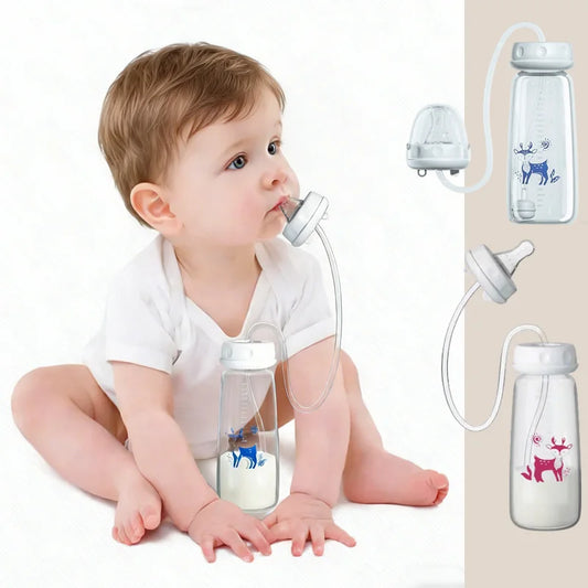 240ML 3M+ Hands-Free PP Baby Bottles,Milk Storage Bottle,Pacifier,Multi-Function Anti-Drop Gravity Ball Feeding Bottle, Bpa Free
