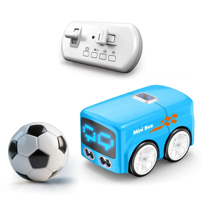 RC Magic Mini Bus Toy  Interactive Inductive Magic Follows Line Car Intelligent Smart Remote Control Cartoon Car Vehicle Toy