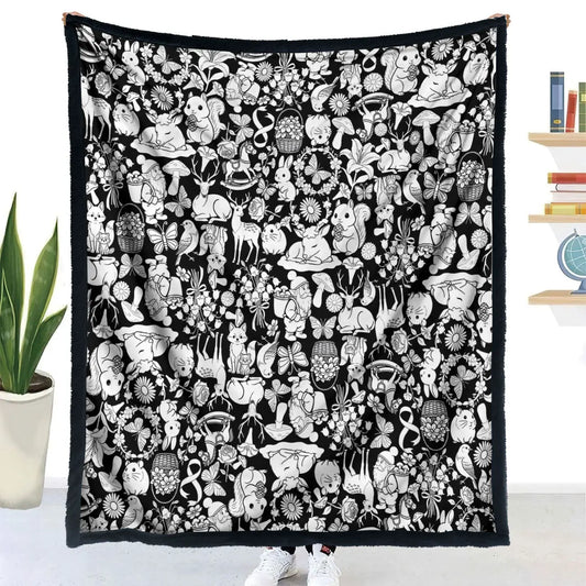 Multipurpose Soft Hand Coloring Blanket DIY Coloring Blanket Explosive Fashion Handmade Painting Brush Coloring Blanket HJ