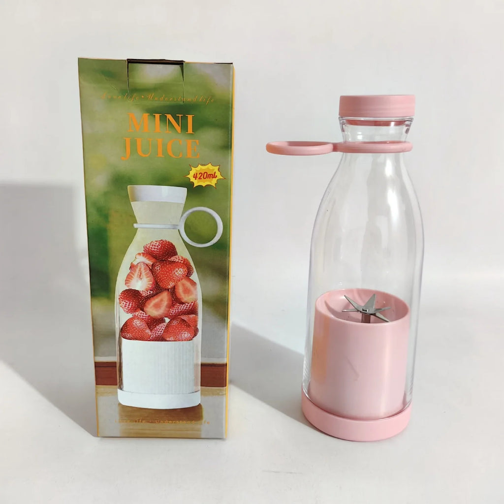 Mini Wine Bottle Juicer 420ml Portable Stirring USB Charging Juicer Cup Household Multifunctional Electric Juicer Household Item