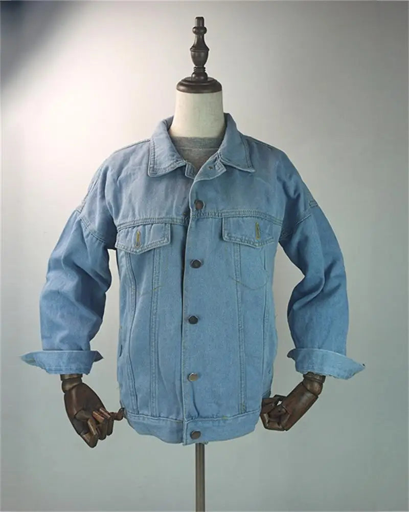 Autunno vendita calda nuovo stile personalizzato stampa giacca di jeans cappotto all'ingrosso commercio estero pezzo di personalizzazione del modello