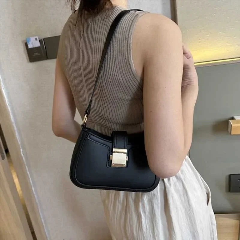 Borsa a Mano Vintage in Pelle PU