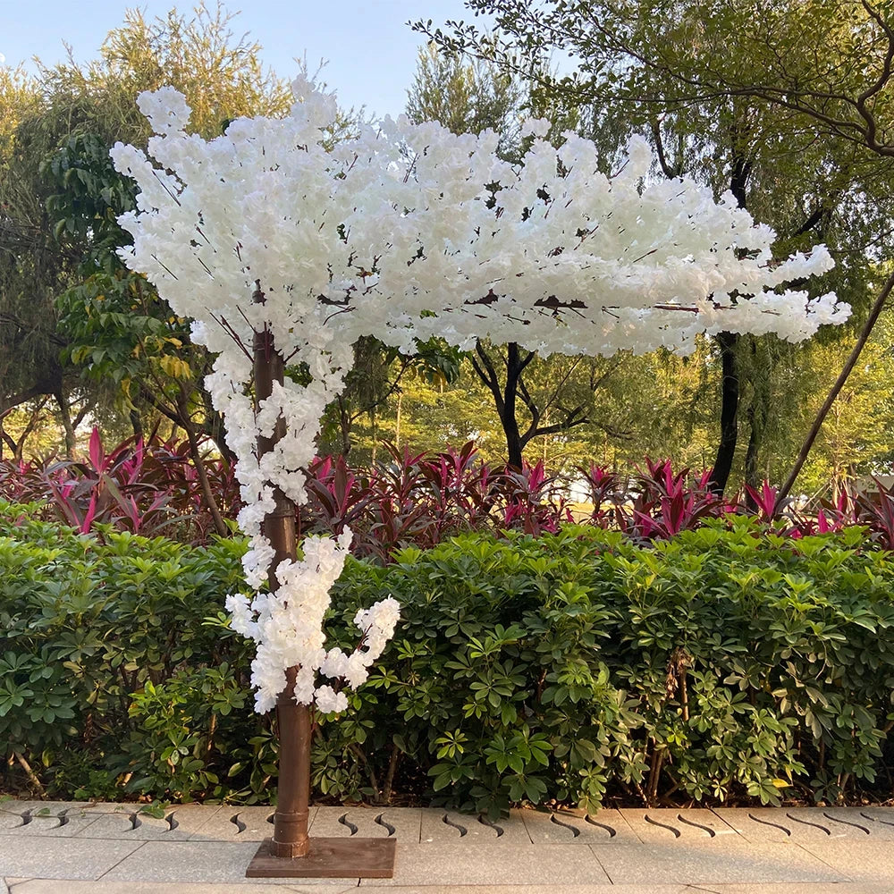 Romantic Simulation cherry tree double layer blooming cherry large plant cafe hotel shopping mall floor Decor props fake tree
