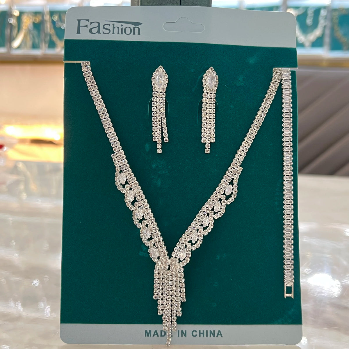 4 pezzi moda donna rame artiglio catena cava nappa collana orecchini braccialetto set di gioielli banchetto di nozze festa festival regalo