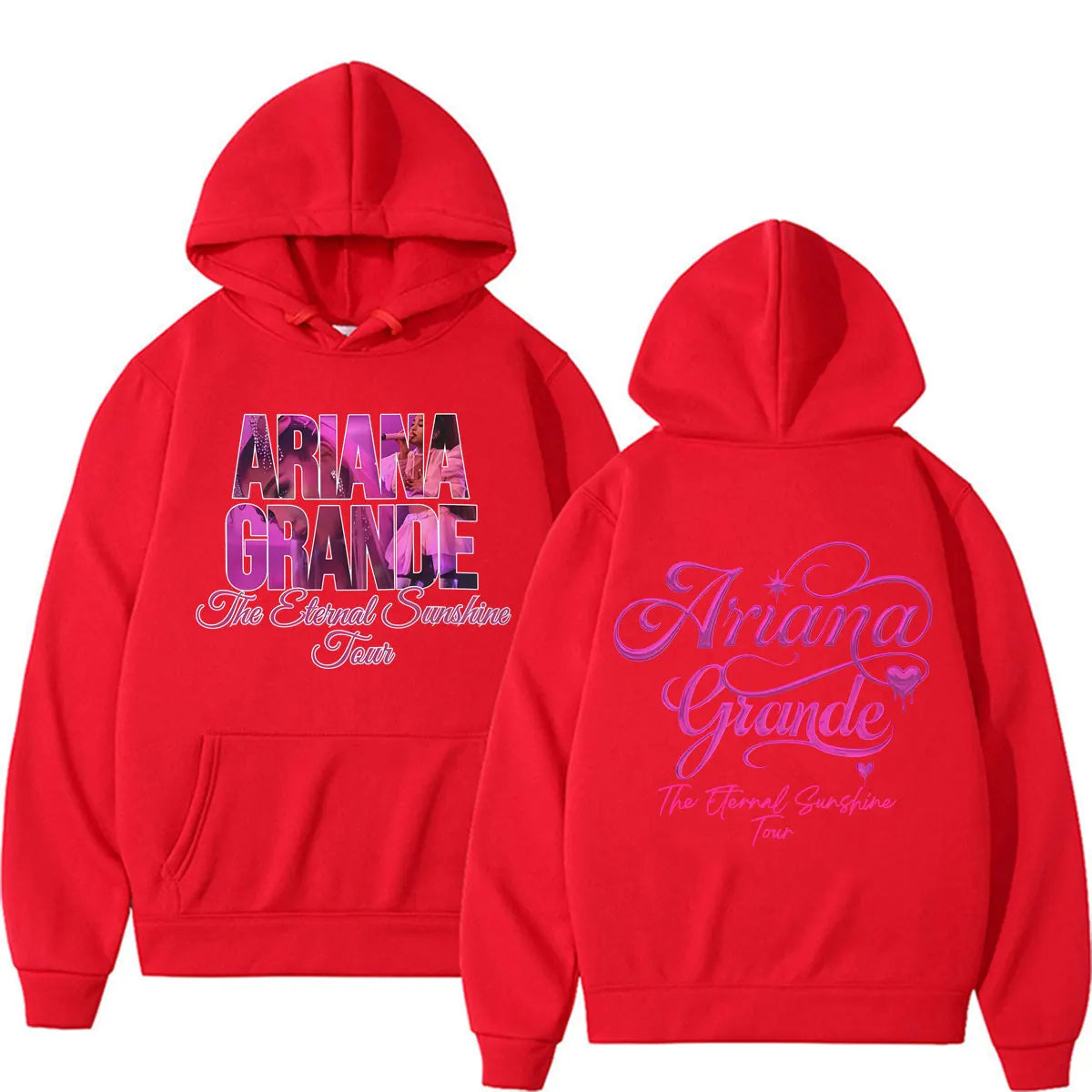 Felpe con cappuccio Ariana Grande The Eternal Sunshine Tour per uomo e donna, abbigliamento alla moda, estetica, felpa casual in pile, bodywarmer con cappuccio