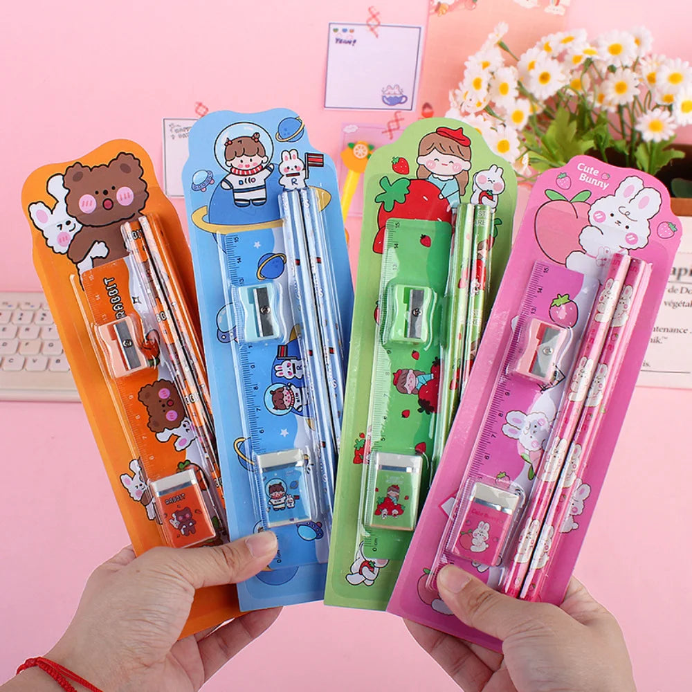 Set cancelleria kawaii 5 pezzi