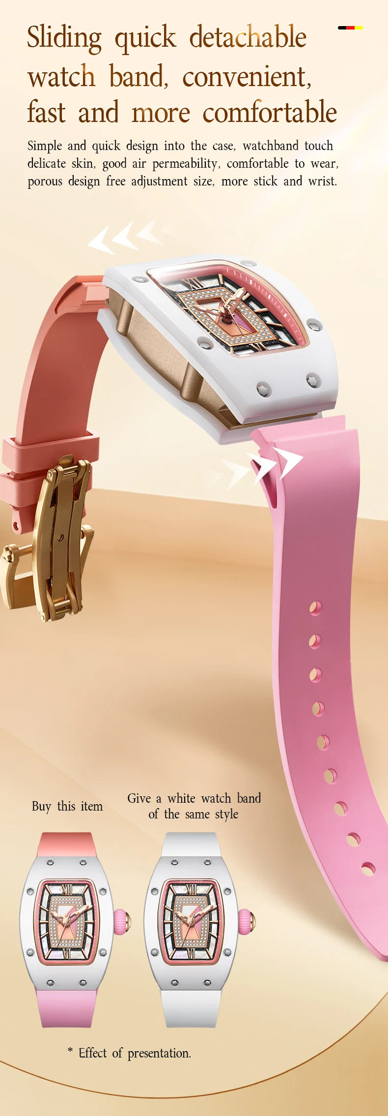Orologio BONEST GATTI da Donna, Moda Lusso Leggero, Meccanico a Barile, Regalo di San Valentino per la Fidanzata, Serie Phantom con Scatola Orologio