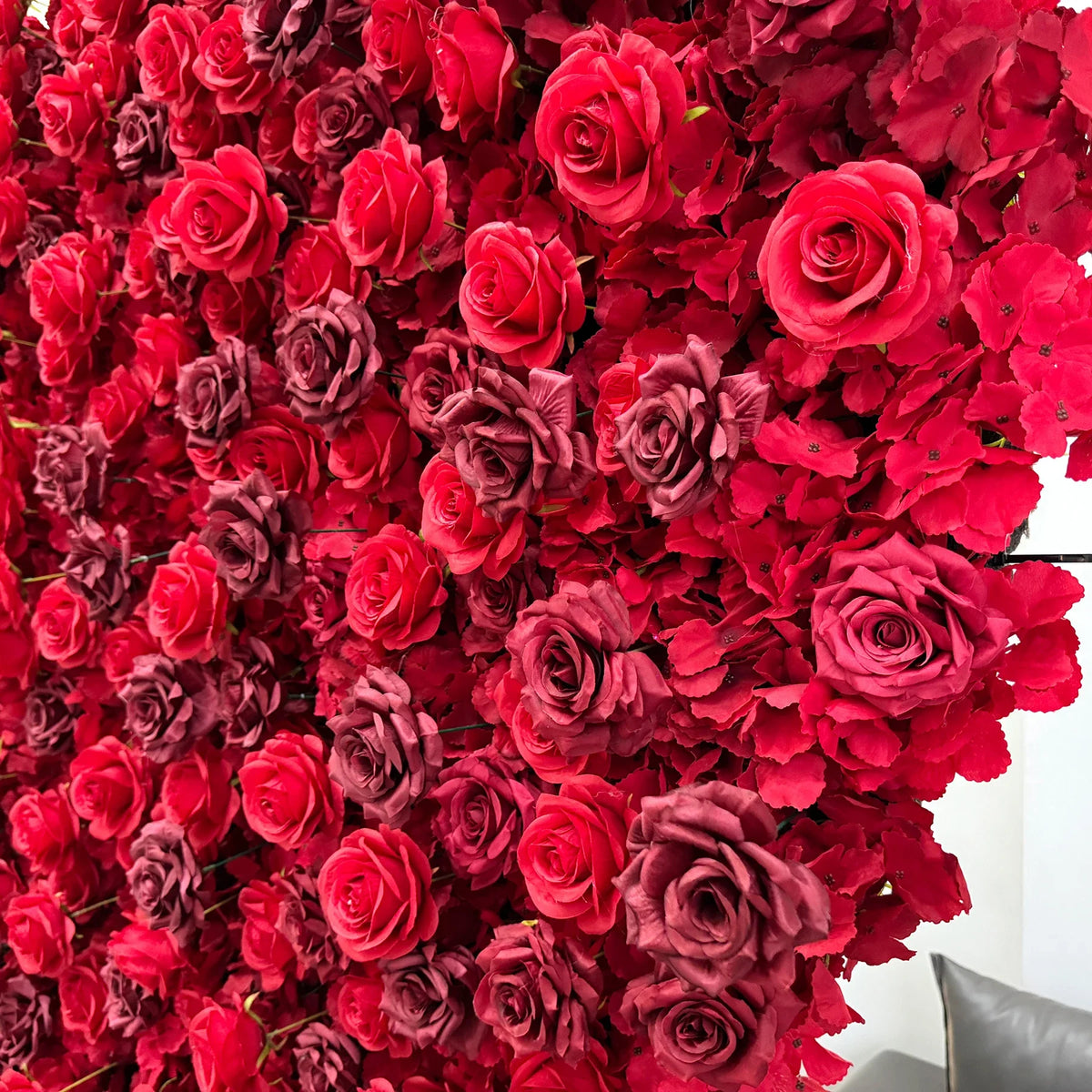 Creative Wedding Wall Decorative Wall Panels Pink Roses Rolled Up Flower Wall Background