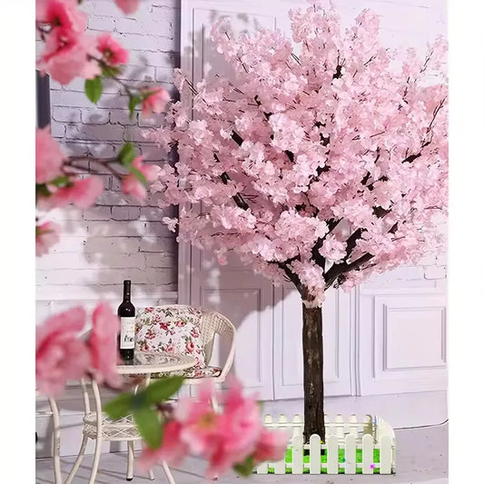 Artificial Pink Cherry Blossom Tree - Handmade for Indoor/Outdoor, Christmas, Garden, Home, Office, Party, Wedding (5ft/1.5m)