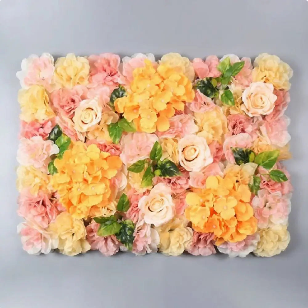 Handmade Artificial Flower Wall Panels Realistic Romantic Wedding Wall Backdrop Easy To Install 60X40cm Plastic 3D Floral Wall