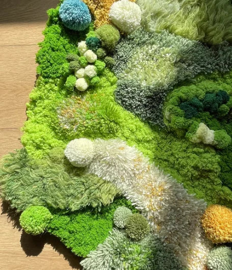 DIY Creative Hand-Woven Carpet Kit Home Decoration, This is a Material Kit, Carpet Accessories Need to Be Assembled by Yourself