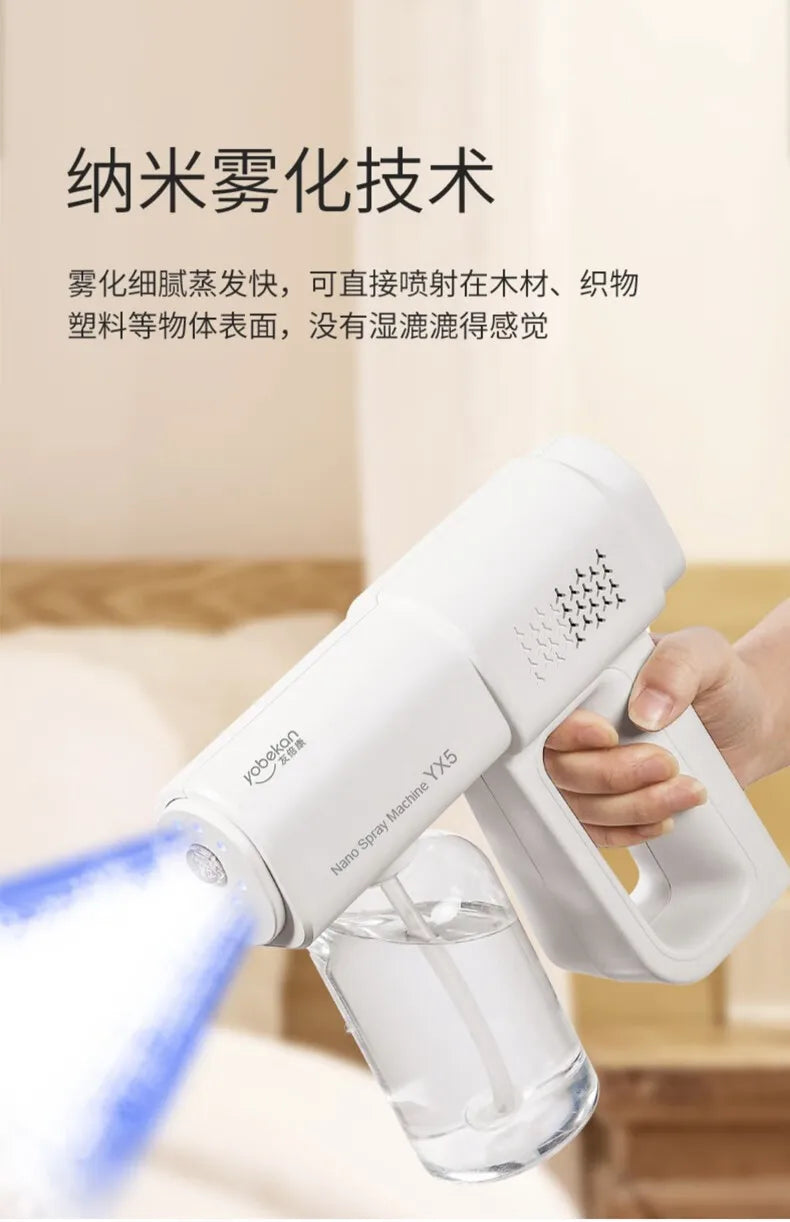 2026 new K5 explosion handheld wireless charging nano air pump blue light spray sterilization super long battery life spray