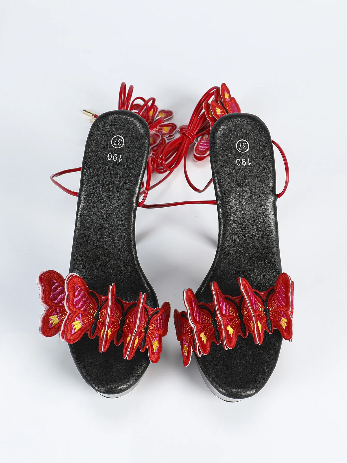 Nuovi sandali con plateau da donna con cinturino alla caviglia estivo Farfalla sexy con fascia stretta Donna Tacchi alti Street Style Pole Dancing Scarpe da donna