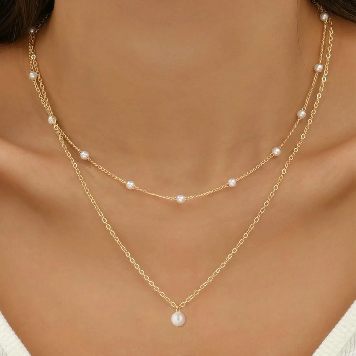 Collana Perle Oro Elegante