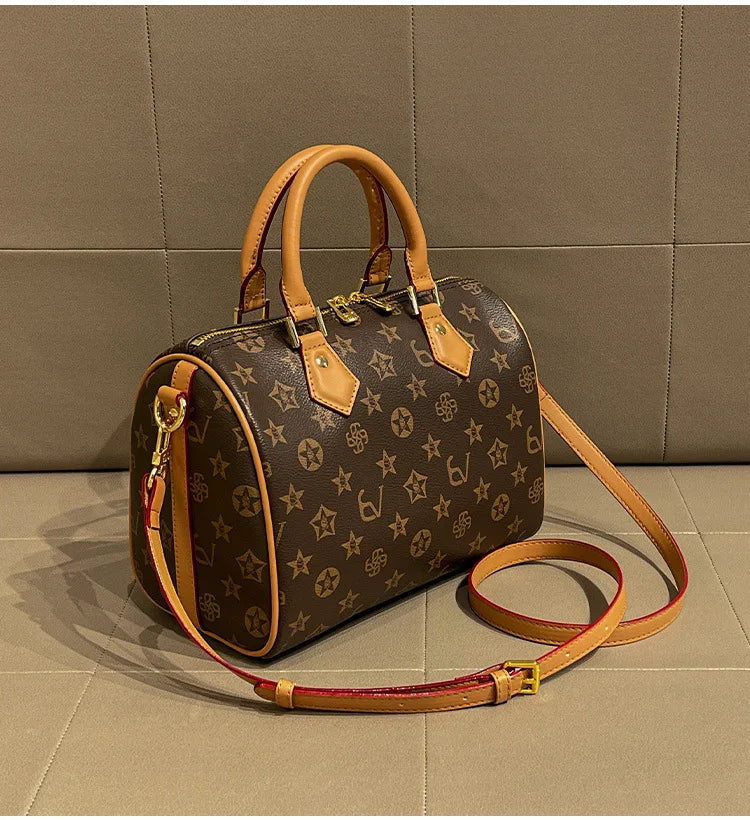 Borsa a Tracolla in Pelle per Donna, Borsa Messenger di Lusso di Marca Famosa, Design Classico ed Elegante