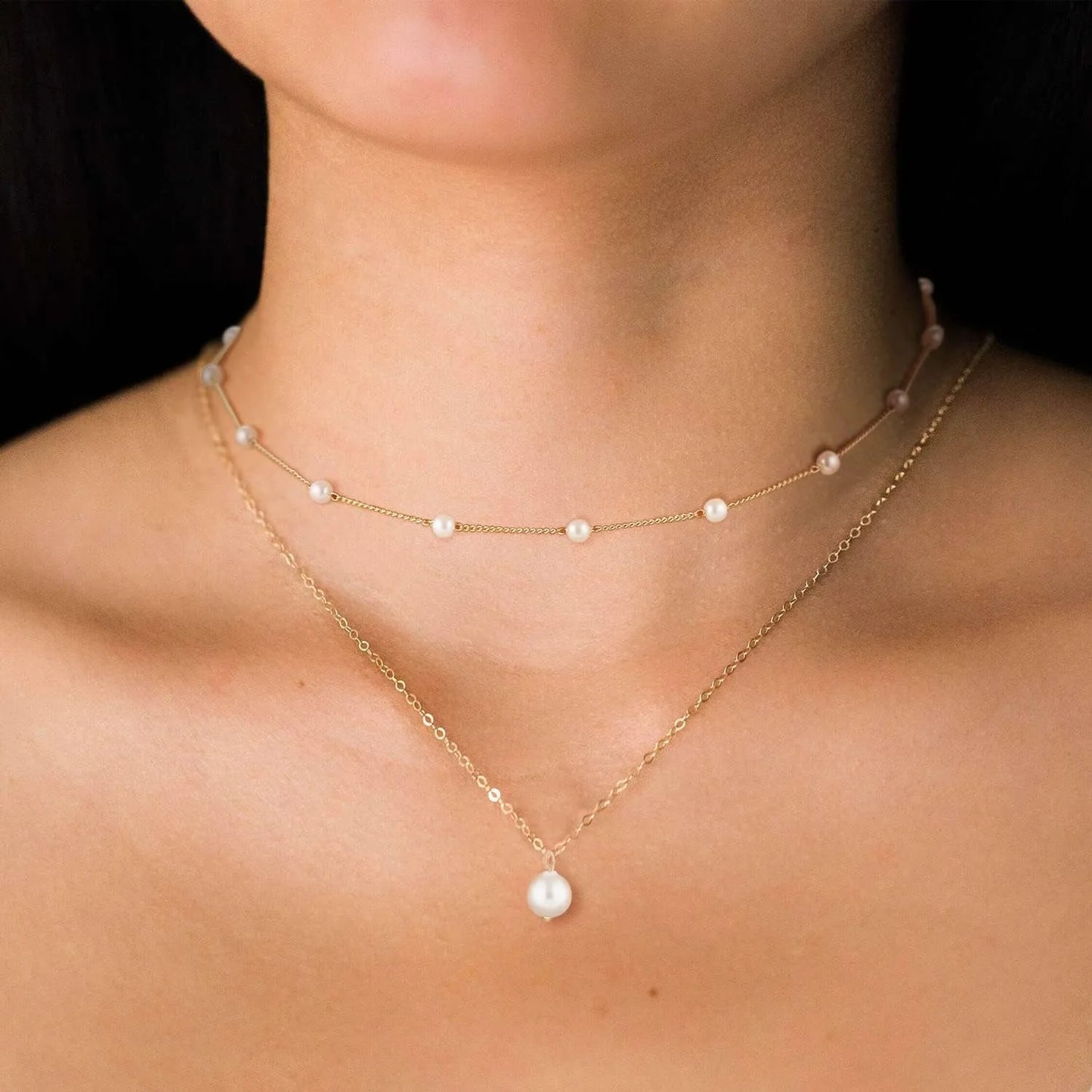 Collana Perle Oro Elegante