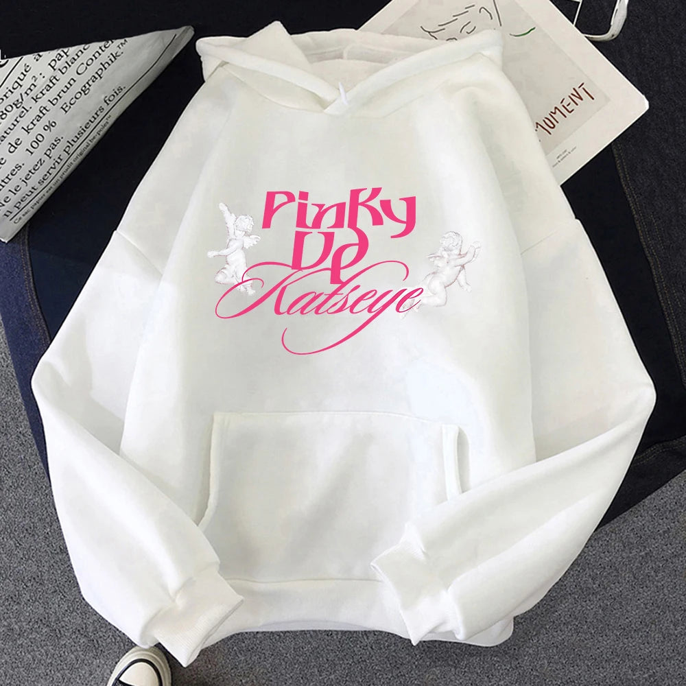 Felpa con Cappuccio KATSEYE THE WILDWORLD TOUR 2026 PINKY UP 2 Album, Abbigliamento Autunno Inverno per Donne, Felpa Vintage per Regali ai Fan