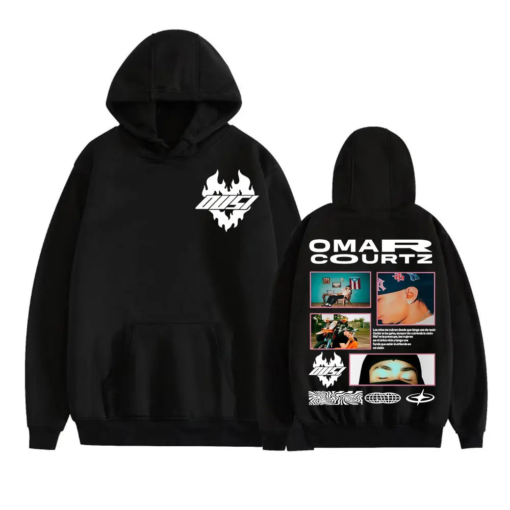 Omar Courtz Primera Musa Felpe con cappuccio grafiche Uomo Donna Abbigliamento Felpa moda Hip Hop Harajuku Felpa con cappuccio in pile casual Streetwear