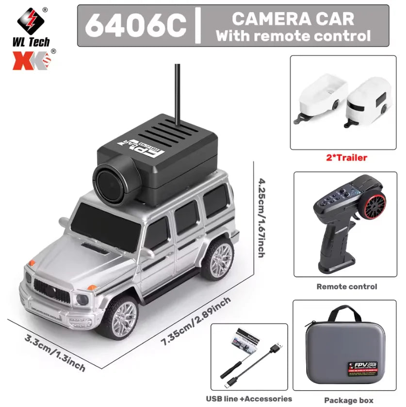 WLtoys 6406 1/64 Mini RC Car with 720P FPV Camera Wifi APP Control 2.4G Reomte Contorl Racing Vehicle Toy for Children