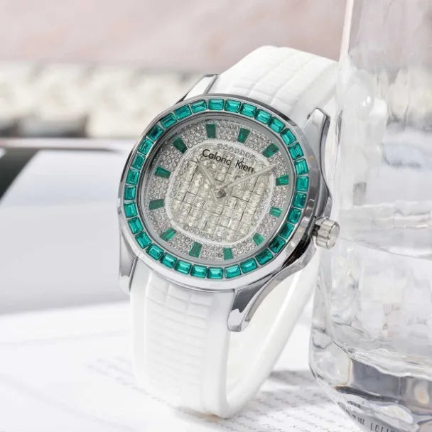 Orologio da Polso Meccanico di Lusso da Uomo con Diamanti, Impermeabile 100M, con Lancette Luminose e Funzione Data