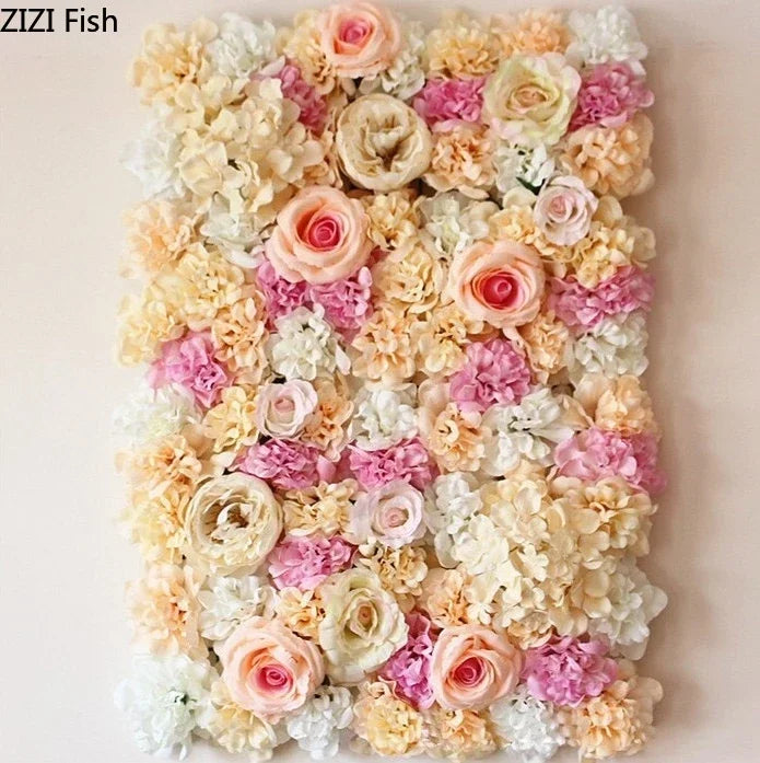 40X60CM Creative Artificial flower rose Flower wall wedding Artificial plants Background wall Christmas silk Modern decoration