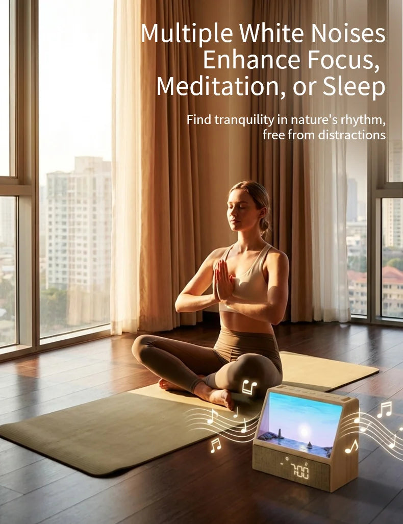 Sveglia Luce Alba Legno con Radiocomando