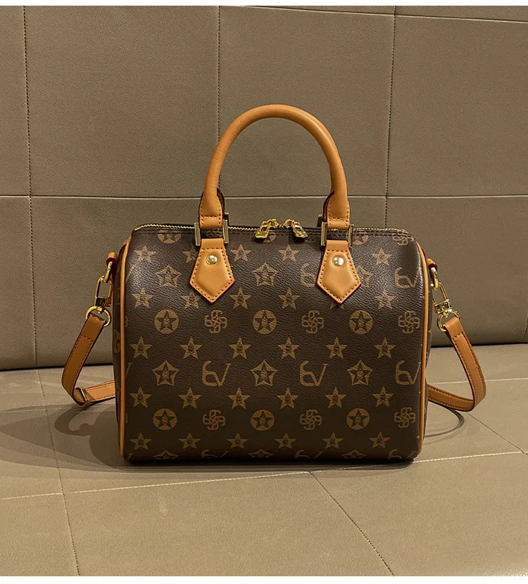 Borsa a Tracolla in Pelle per Donna, Borsa Messenger di Lusso di Marca Famosa, Design Classico ed Elegante