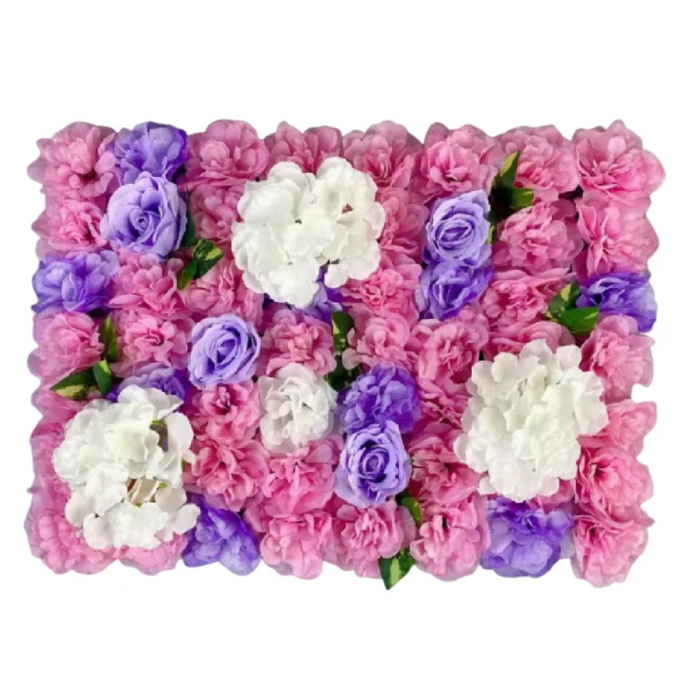 Handmade Artificial Flower Wall Panels Realistic Romantic Wedding Wall Backdrop Easy To Install 60X40cm Plastic 3D Floral Wall