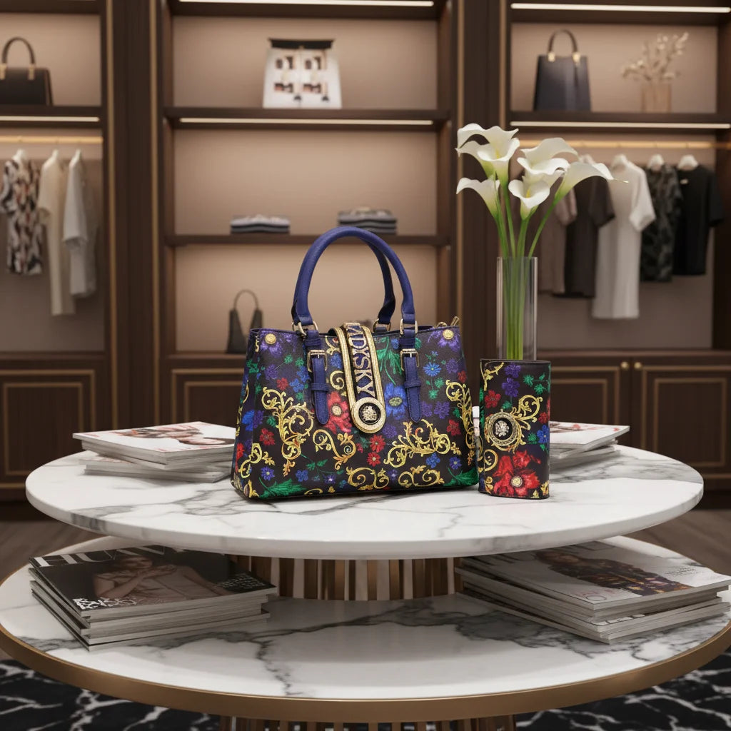 Super Prodotto La più recente borsa tote da donna Borsa da donna multisparizione di grande capacità Tote Set di borse da donna stampate squisite