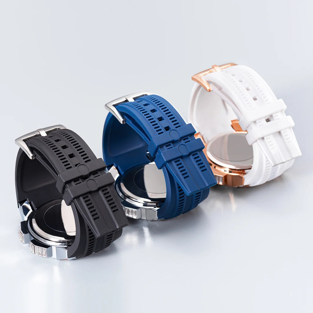 MISSFOX Nuovo Orologio Al Quarzo Rosso Per Gli Uomini di Lusso Hip Hop Streetwear Orologio Impermeabile Orologi Con Diamanti Orologi Da Polso Da Uomo Al Quarzo AAA