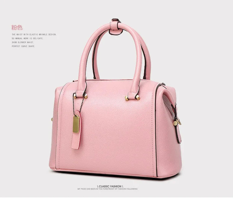 2026 Borse da donna solide di nuova moda Borse a tracolla da donna in pelle Pu di design europeo Borsa a tracolla di lusso di marca per ragazza femminile
