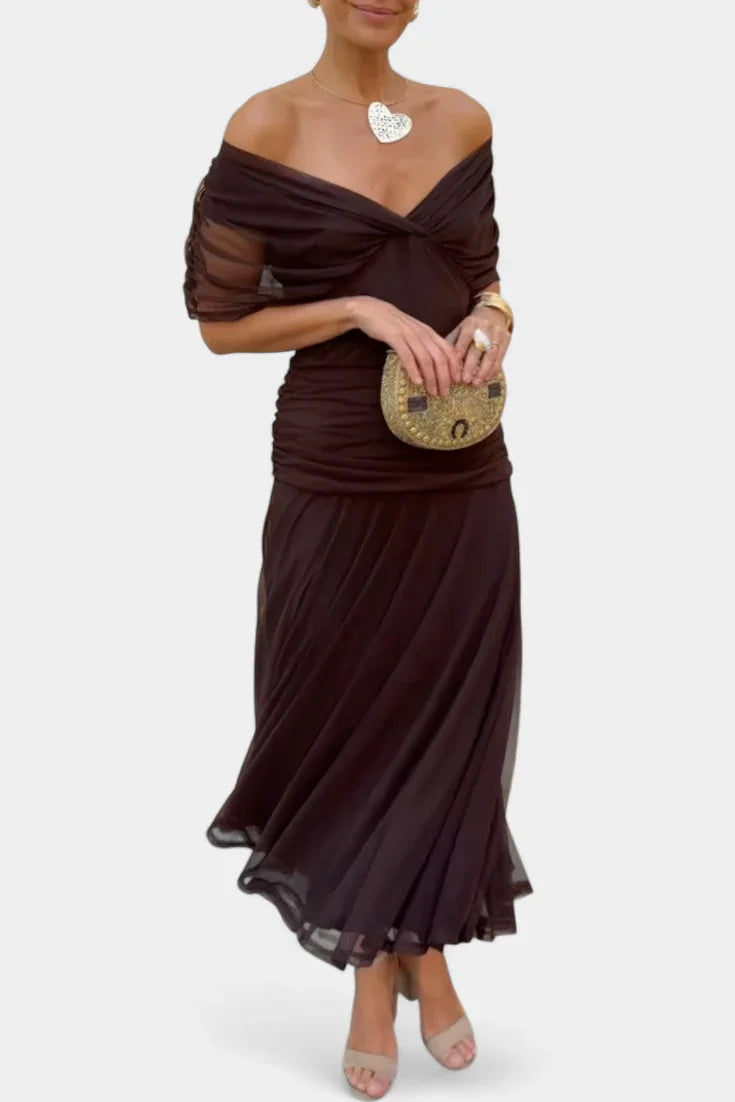 Abito Midi Estivo da Donna con Stampa in Rete e Spalline Sottili, Casual per Feste, Taglie EU e US