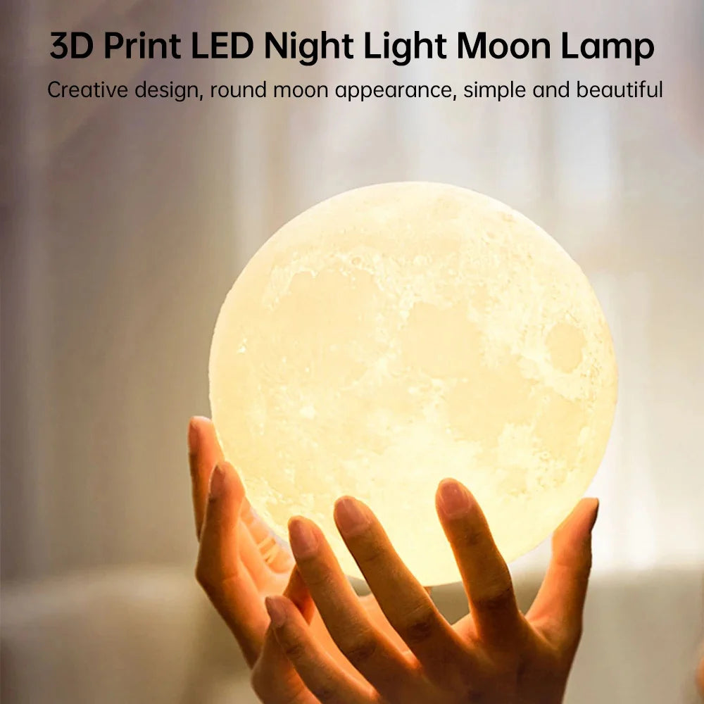 Lampada Tavolo Luna 3D 3