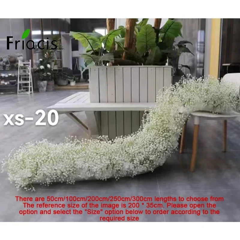 Event Table Floral Strip Silk Flower Row Wedding Backdrop Wall Decor Runner Arrangement Party Arch Deco Floral Celebration Props
