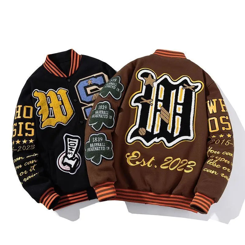 Uniforme da baseball ricamata per uomo Giacche bomber primavera autunno Giacche college vintage Capispalla da donna Abbigliamento uomo moda
