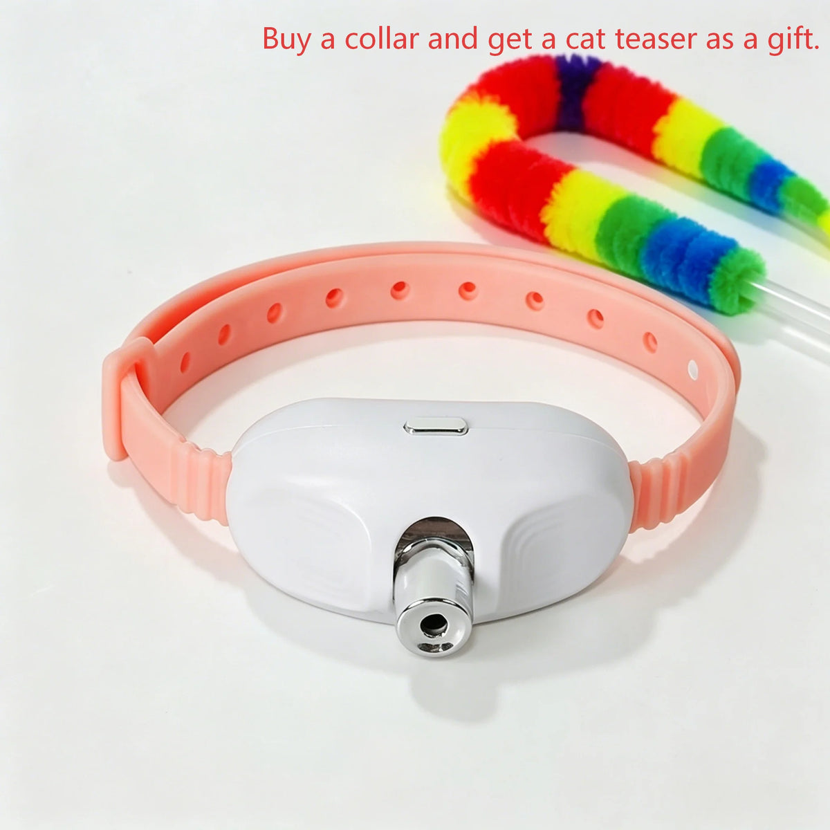 Adjustable Laser Cat Collar Interactive Toy Hands-Free Eye-Safe Red Light for Indoor Cats Dog Automatic Self-Play Toy
