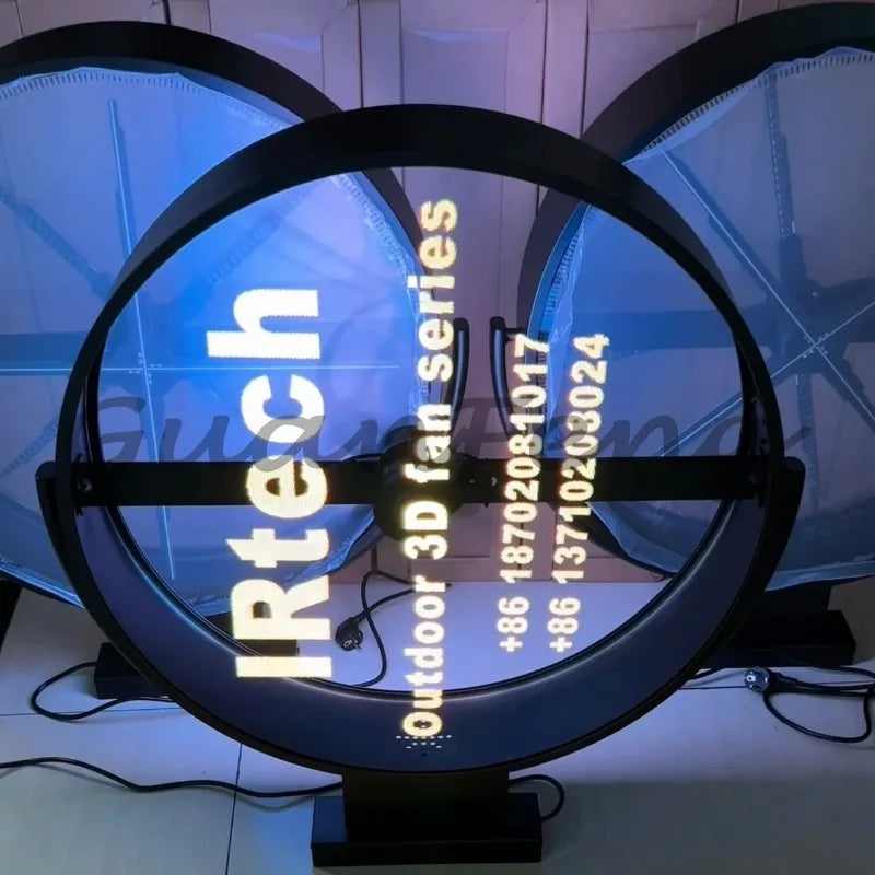 Outdoor Wall Mount Waterproof 3D Hologram LED Fan Display Single/Double Side Display 3D Hologram Advertising Equipment