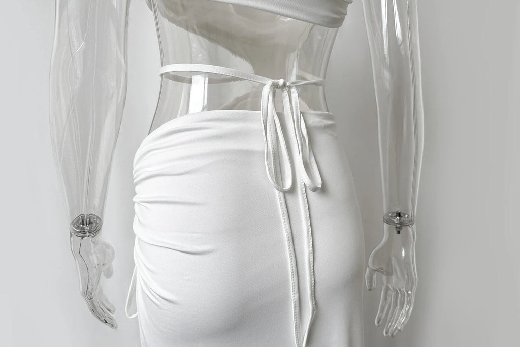 2025 Nuovo vestito da donna taglio basso senza maniche slim-fit maxi vestito per club party summer beach casual sexy hollow backless tie up slip