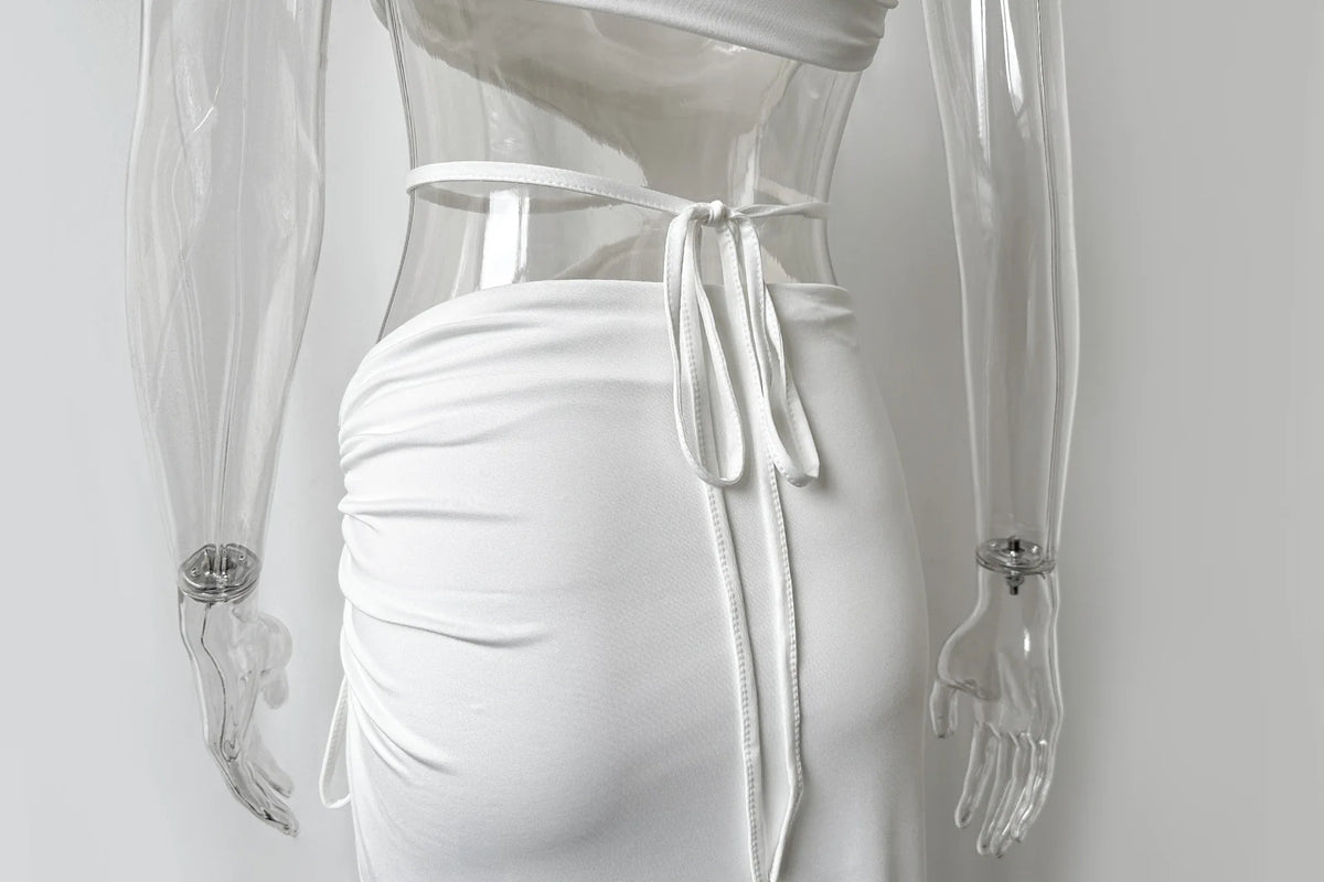 2025 Nuovo vestito da donna taglio basso senza maniche slim-fit maxi vestito per club party summer beach casual sexy hollow backless tie up slip