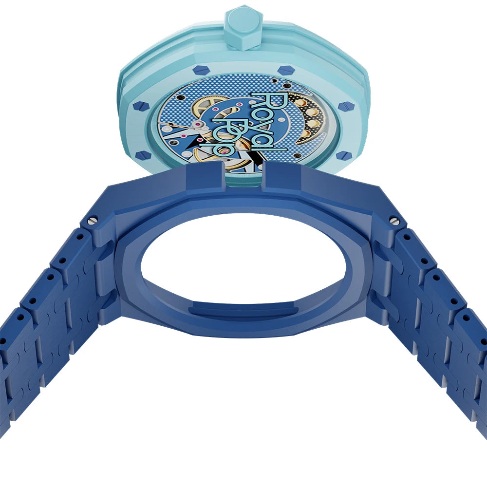 Kit di Modifica Leggero per Cinturino Orologio, Aggiornamento Bioceramico, Kit Cinturino e Cassa POP per Swatch X AP Royal Pocket