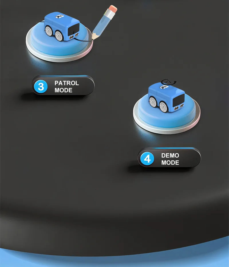 RC Magic Mini Bus Toy  Interactive Inductive Magic Follows Line Car Intelligent Smart Remote Control Cartoon Car Vehicle Toy