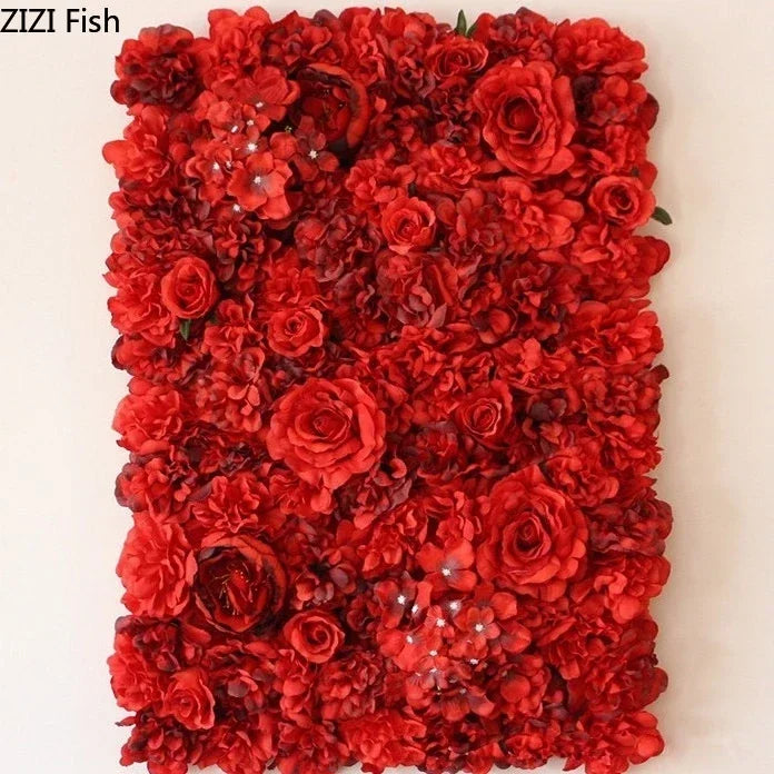 40X60CM Creative Artificial flower rose Flower wall wedding Artificial plants Background wall Christmas silk Modern decoration